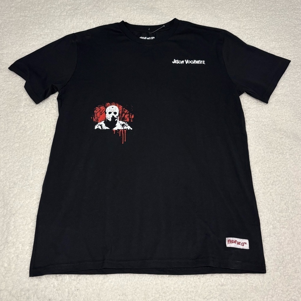 Friday the 13th Men Black Jason Graphic Short Sleeve T-shirt